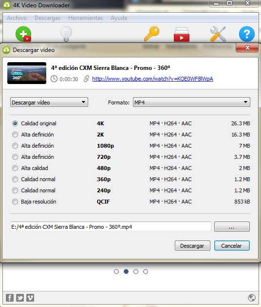 Descargar vídeos Youtube 360º 01