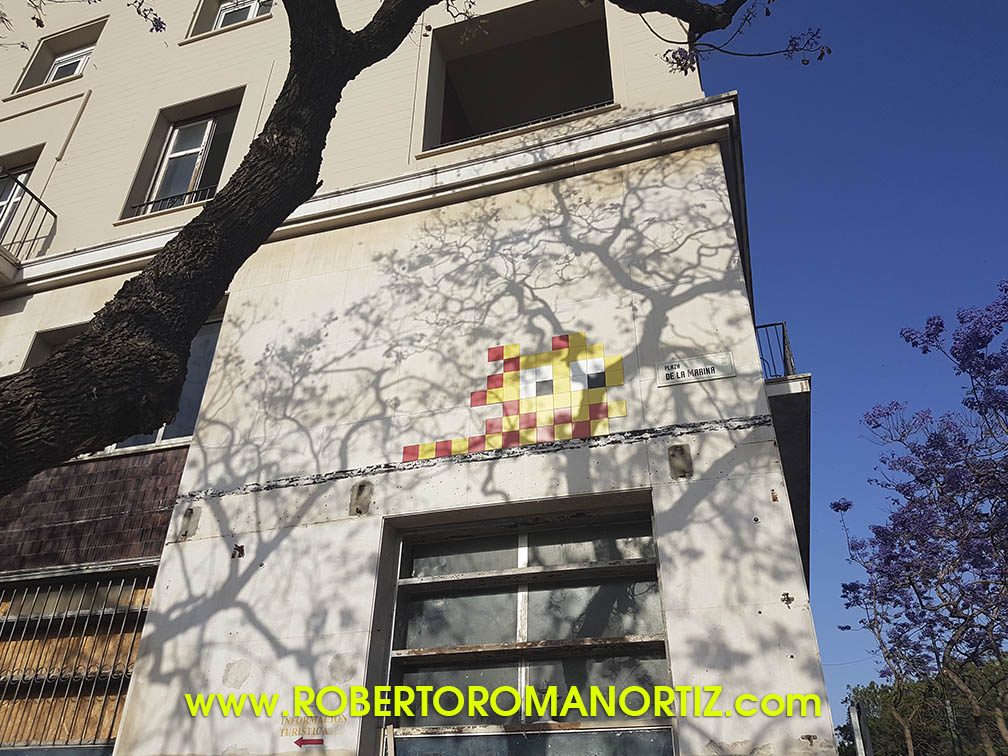 Foto de un Invader en Málaga