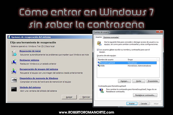 Cómo entrar en Windows 7 sin saber la contraseña