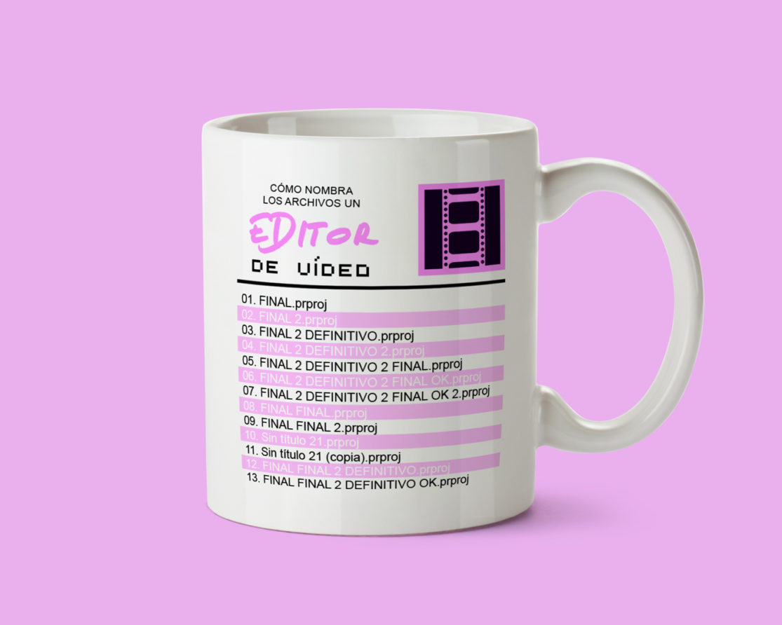 Taza para editor de vídeo