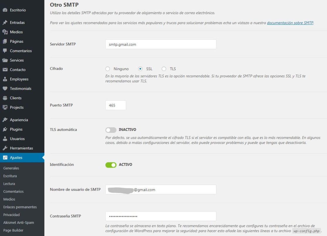Cómo recibir en Gmail un mensaje vía Contact Form 7